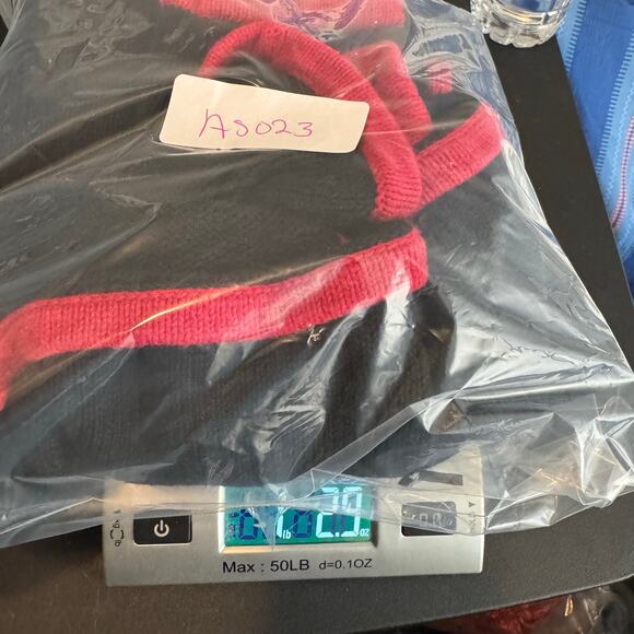 Mercer Street Studio M Black Red Beaded Floral Cardigan Sweater Holiday Vintage - Picture 10 of 10